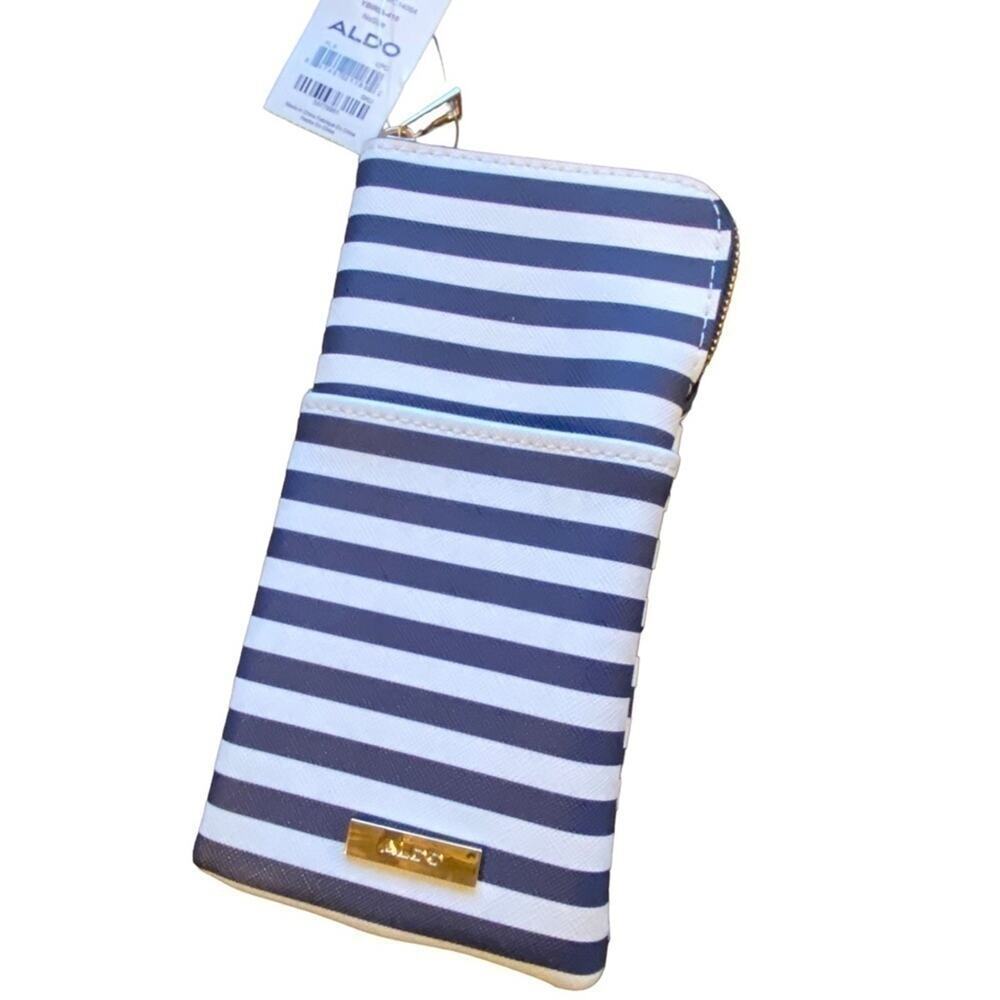 ALDO Stripped Zippered Pouch - NWT